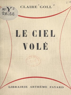 cover image of Le ciel volé
